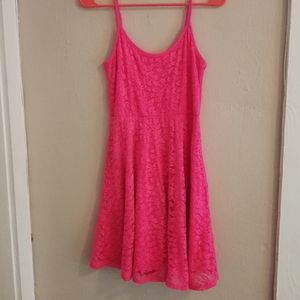 3 for $30 Hot pink lacy spaghetti strap dress